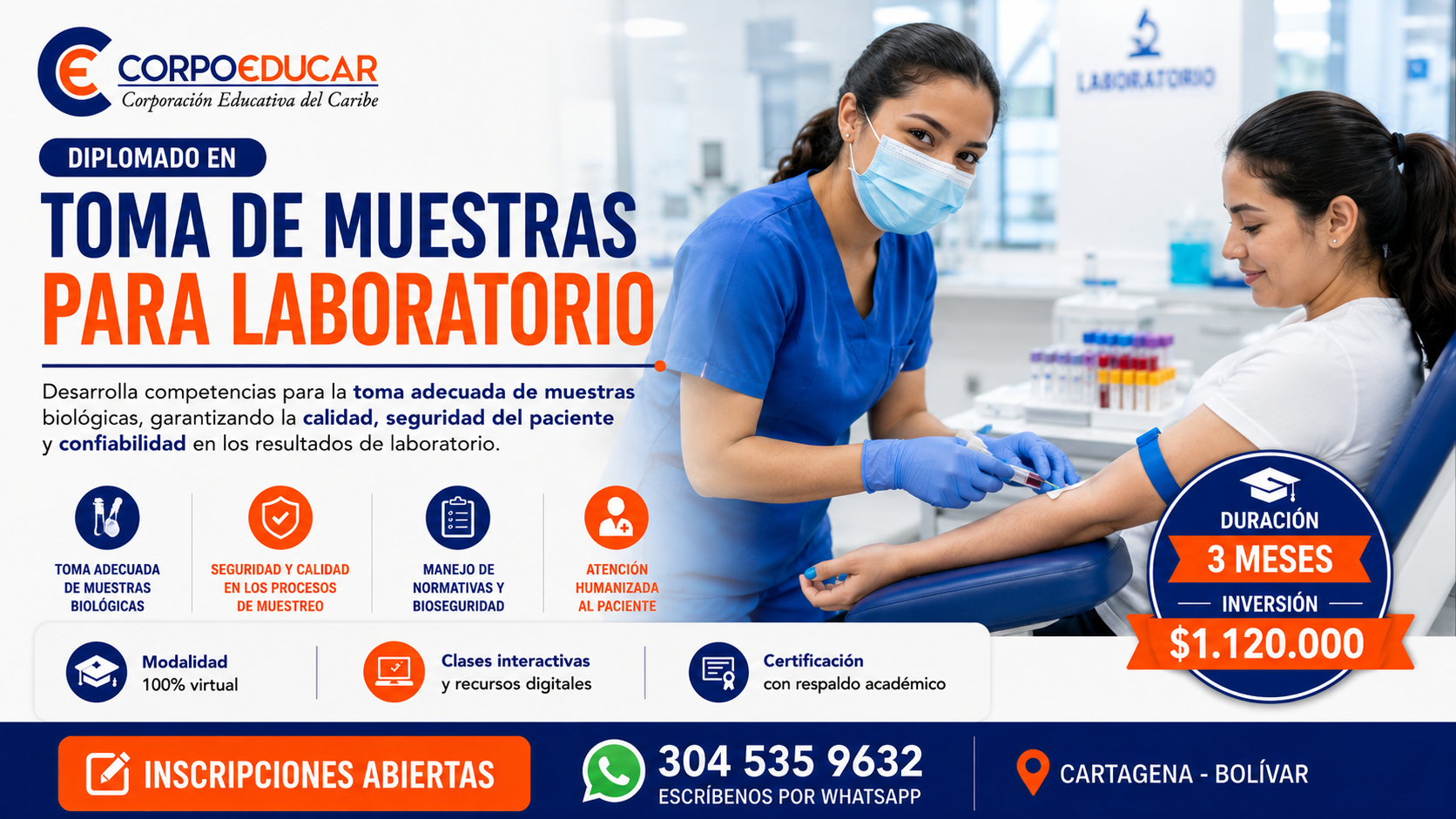 Diplomado en Toma de Muestras de Laboratorio